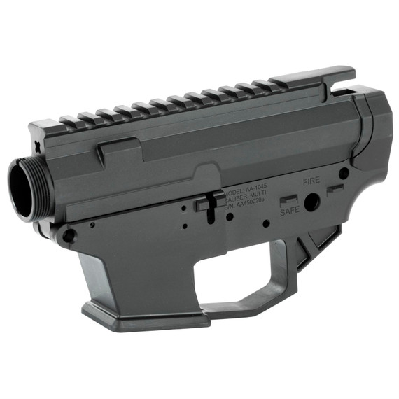 Angstadt 1045, Semi-automatic, Stripped Upper/Lower Receiver, 45ACP/ 10MM, Anodized Finish, Black, Accepts Glock Pattern Magazines AA1045RSBA