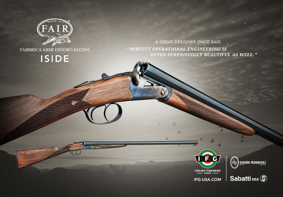 F.A.I.R. FRISBC2028 Iside 20 Gauge Break Open 3 in 2rd 28 in Blued Side-By-Side Barrel, Color Case Hardened Receiver, Walnut Wood Fixed Stock, Right Hand, Shotgun