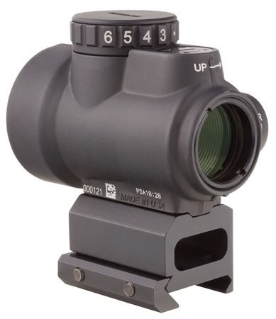 Trijicon 2200030 MRO Matte Black 1 x 25 mm 2 MOA Green Dot Full Cowitness Mount, Red Dot Sight
