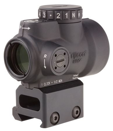 Trijicon 2200030 MRO Matte Black 1 x 25 mm 2 MOA Green Dot Full Cowitness Mount, Red Dot Sight