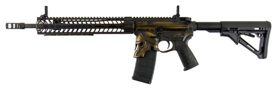 Spikes STR5610M2R Spartan 5.56x45mm NATO 16 in No, Magazine Bronze Cerakote Black 6 Position Magpul CTR Stock, Rifle
