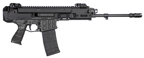 CZ-USA 91452 Bren 2 MS 5.56x45mm NATO Caliber with 14.17 in Barrel, 30+1 Capacity, Overall Black Finish, Carbon Fiber Receiver, Ambi Mag Release, Stippled Black Polymer Grip Right Hand, Pistol