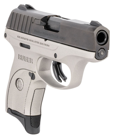 Ruger 3290 EC9s 9mm Luger Black Oxide Alloy Steel 3.12 in Barrel 7+1, Savage Silver Cerakote Glass-Filled Nylon Frame, Black Oxide Hardened Alloy Steel Slide, Manual Safety, Pistol