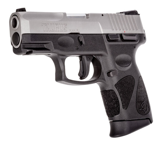 Taurus 1G2C93910 G2C Compact Frame 9mm Luger 10+1 3.26 in Matte Stainless Steel Barrel, Matte Serrated Stainless Steel Slide, Black Polymer Frame w/Picatinny Rail & Polymer Grip, Right Hand, Pistol