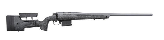 Bergara BPR2065MCHB Premier HMR Pro 6.5 Creedmoor 5+1 24 in Tactical Gray Cerakote Heavy Barrel, Tactical Gray Cerakote Steel Receiver, Gray Speckled Black Molded w/Mini-Chassis, Adjustable Stock, Rifle