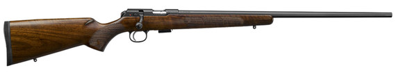 CZ-USA 02310 CZ 457 American Full Size 22 LR 5+1 24 in Black Nitride Black Nitride Steel Receiver Turkish Walnut Fixed American Style Stock Right Hand, Rifle