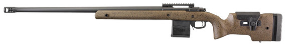 Ruger 47184 Hawkeye Long-Range Target Full Size 6.5 Creedmoor 10+1 26 in Matte Black Steel Threaded Barrel, Matte Black Steel Receiver w/Picatinny Rail, Adj Comb & LOP Black Speckled Brown Laminate Stock, Right Hand, Rifle