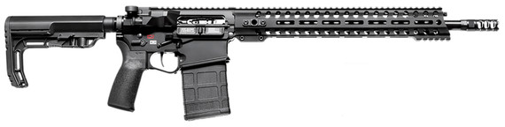 Patriot Ordnance Factory 01581 Revolution 7.62x51mm NATO 20+1 16.50 in Black Chrome Moly Barrel, Black Hard Coat Anodized Receiver, 14.5 in Renegade Handguard, Synthetic 6 Position MFT Minimalist Stock, Black Polymer Grip, Rifle