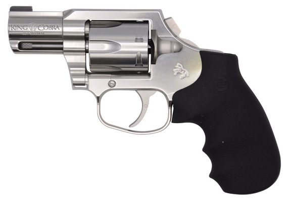 Colt Mfg KCOBRASB2BB King Cobra Carry 357 Mag 6 Shot 2 in DAO Brushed Stainless Steel Barrel, Cylinder & Frame, Black Hogue Rubber w/Finger Grooves Grip , Revolver