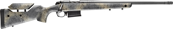 Bergara B14S652 B-14 Wilderness Terrain 6.5 Creedmoor 5+1 24 in Threaded, Sniper Gray Cerakote Barrel/Rec, Adj. Cheek Piece SoftTouch Woodland Camo Stock with Mini-Chassis, Omni Muzzle Brake, Rifle