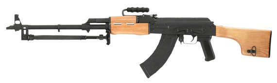 Century Arms RI3322N AES 10B 7.62x39mm 30+1 21.50in Heavy Barrel w/AK Slant Muzzle Brake, Black Stamped Receiver, Wood Clubfoot Stock, Black Polymer Grip (Romanian Built)