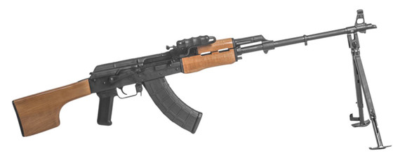Century Arms RI3322N AES 10B 7.62x39mm 30+1 21.50in Heavy Barrel w/AK Slant Muzzle Brake, Black Stamped Receiver, Wood Clubfoot Stock, Black Polymer Grip (Romanian Built)