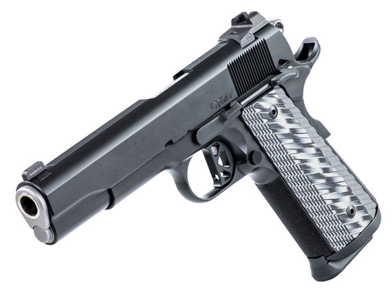 Dan Wesson 01823 Valor 45 ACP 8+1 5 in Stainless Steel Barrel, Black Duty Serrated Stainless Steel Slide & Frame w/Picatinny Rail & Beavertail, Gray G10 Grip, Pistol