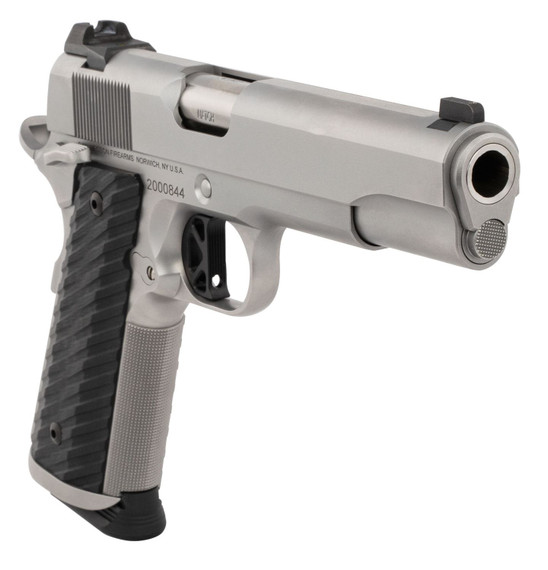 Dan Wesson 01824 Valor 45 ACP 8+1 5 in Stainless Steel Barrel, Bead Blasted Serrated Stainless Steel Slide & Frame w/Beavertail & Picatinny Rail, Black G10 Grip, Pistol
