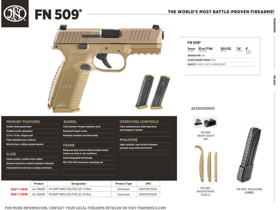 FN Herstal 509 Pistol | 66100490