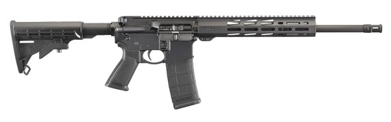 Ruger 8529 AR-556 5.56x45mm 30+1 16.10 in Threaded Heavy Barrel, Hard Coat Anodized Finish, 11 in Free-Float Handguard, Black Synthetic 6 Position Stock, Polymer Grip, Magpul PMAG, Rifle