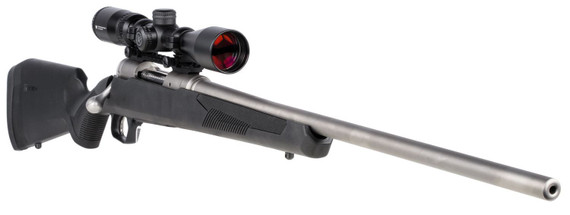 Savage Arms 57596 110 Apex Storm XP 6.5 PRC 2+1 24 in, Matte Stainless Metal, Synthetic Stock, Vortex Crossfire II 3-9x40mm Scope, Rifle