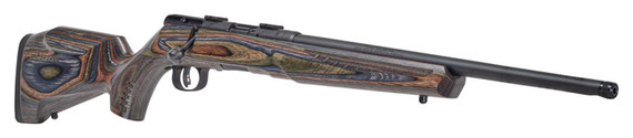 Savage Arms 70849 B22 BNS-SR Bolt Action 17 HMR Caliber with 10+1 Capacity, 18in Threaded Barrel, Matte Black Metal Finish Timber Hardwood Matte Forest Green Laminate Stock Right Hand (Full Size)