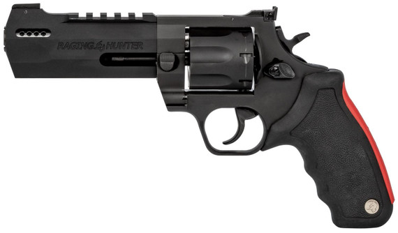 Taurus 2357051RH Raging Hunter 357 Mag 7rd 5.12in Matte Black Oxide Steel Black Rubber with Integrated Red Cushion Insert Grip