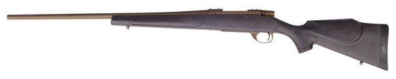 Weatherby VWB7M8RR4T Vanguard Weatherguard 7mm-08 Rem Caliber with 5+1 Capacity, 24in Barrel, Burnt Bronze Cerakote Metal Finish Bronze Webbed Black Fixed Monte Carlo Stock Right Hand (Full Size)