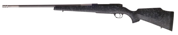 Weatherby MAM01N300WL8B Mark V Accumark Full Size 300 Wthby Mag 3+1 26 in Spun Stainless w/Graphite Black Cerakote Fluted Threaded Barrel, Steel Receiver, Monte Carlo Gray Webbed Black Fiberglass Stock, Right Hand, Rifle