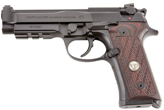 Wilson Combat BER92VT9 92G Vertec/Brigadier Tactical 9mm Luger 15+1 4.70 in Recessed Target Crown Steel Barrel, Black Serrated Steel Slide, Black Steel Frame w/Picatinny Rail, Black Cherry G10 Grip, Pistol