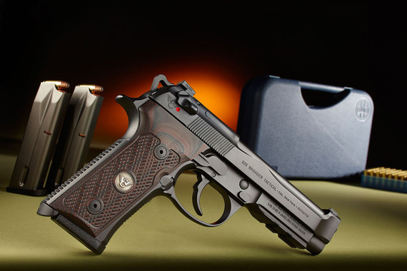 Wilson Combat BER92VT9 92G Vertec/Brigadier Tactical 9mm Luger 15+1 4.70 in Recessed Target Crown Steel Barrel, Black Serrated Steel Slide, Black Steel Frame w/Picatinny Rail, Black Cherry G10 Grip, Pistol