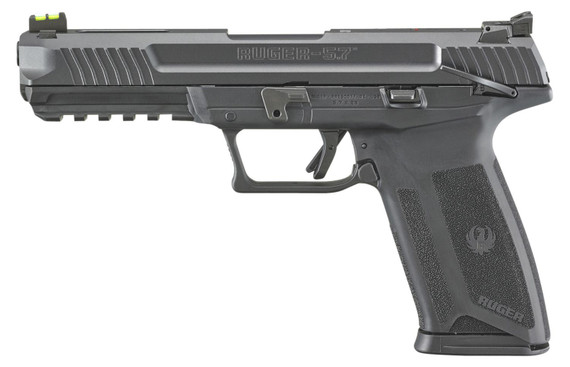 Ruger 16402 Ruger-5.7 5.7x28mm 4.94 in Barrel 10+1, Black Polymer Frame With Picatinny Acc. Rail, Lightening Cut Steel Slide, Safety, Pistol