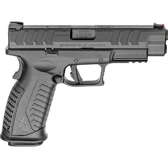 Springfield XDM, Elite, Striker Fired, Semi-automatic, Polymer Frame Pistol, Full Size, 9MM, 4.5 in Barrel, Melonite Finish, Black, Fiber Optic Front Sight and Tactical Rack U-Dot Rear Sight, 20 Rounds, 2 Magazines XDME9459BHC
