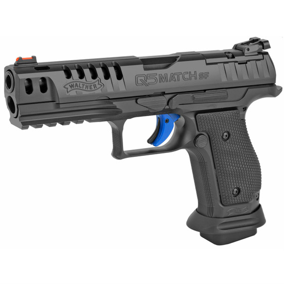 Walther PPQ Q5 Match SF Pro, Striker Fired, Semi-automatic, Metal Frame Pistol, Full Size, 9MM, 5 in Barrel, Steel, Black, Fixed Sights, 17 Rounds 2846951