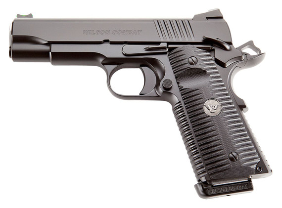 Wilson Combat ACPCOM45 ACP Commander 45 ACP 8+1 4.25 in Stainless Match Grade Barrel, Black Serrated Carbon Steel Slide, Black Armor-Tuff Carbon Steel Frame w/Beavertail, Black G10 Eagle Claw Grip, Pistol