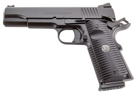 Wilson Combat ACPFS45 ACP Full Size Frame 45 ACP 8+1 5 in Stainless Match Grade Barrel, Black Serrated Carbon Steel Slide, Black Armor-Tuff Carbon Steel Frame w/Beavertail, Black G10 Eagle Claw Grip, Pistol