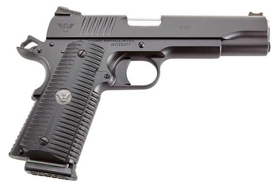 Wilson Combat ACPFS9 ACP Full Size Frame 9mm Luger 10+1 5 in Stainless Match Grade Barrel, Black Serrated Carbon Steel Slide, Black Armor-Tuff Carbon Steel Frame w/Beavertail, Black G10 Eagle Claw Grip, Pistol