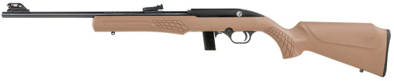 Rossi RS22L1811B RS22 Full Size 22 LR 10+1 18 in Matte Black Matte Black Steel Receiver Brown Monte Carlo Stock Right Hand, Rifle