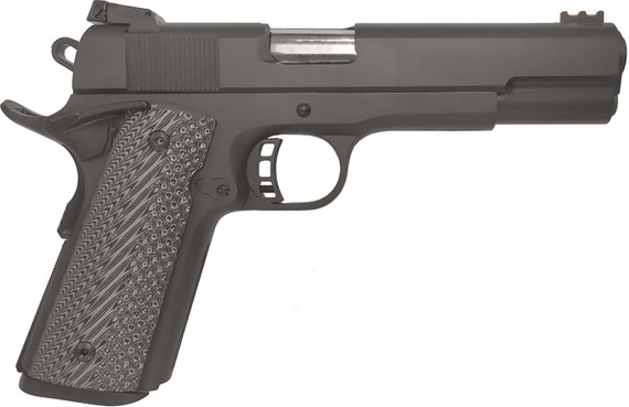 Rock Island 56636 Rock Ultra FS Combo 9mm Luger or 22TCM9R Caliber with 5 in Barrel, 10+1 Capacity, Overall Black Parkerized Finish Steel, Beavertail Frame, Serrated Slide & Black G10 Grip, Pistol
