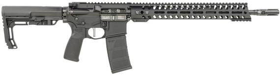 Patriot Ordnance Factory 01644 Minuteman Direct Impingement 5.56x45mm 30+1 16.50 in Nitride Treated Threaded Barrel, Black Hard Coat Anodized Receiver, Synthetic 6 Position MFT Minimalist Stock, Rifle