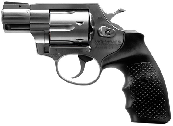 Rock Island 3520S AL3.1 Medium Frame 357 Mag 6 Shot, 2 in Stainless Full Shroud Barrel, Cylinder & Frame, Black Finger Grooved Rubber Grip, Transfer Bar Safety, Exposed Hammer , Revolver