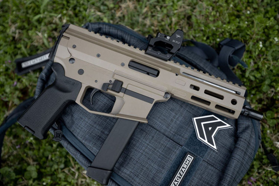 Angstadt Arms AAMDP09PF6 MDP-9 9mm Luger 27+1 5.85 in Black Melonite Threaded Barrel, M-LOK Free-Float Handguards, FDE Cerakote Aluminum Picatinny Rail Receiver, Black Polymer Grips, Pistol
