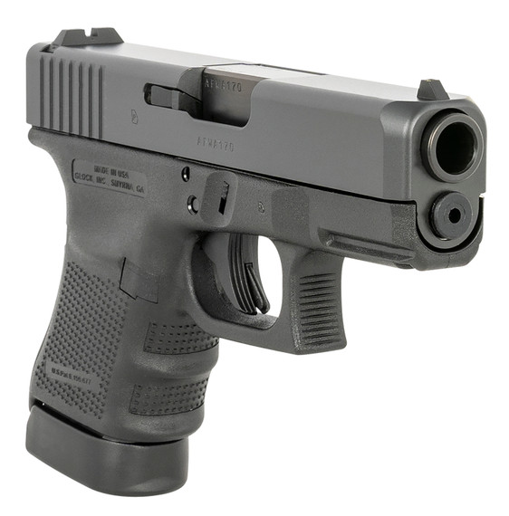 Glock UG3050201 G30 Gen4 Sub-Compact 45 ACP 10+1 3.78 in Black Polygonal, Rifled Barrel, Matte Black Serrated Slide, Black Polymer Frame w/Picatinny Rail, Black Textured Finger Grooved w/Interchangeable Backstrap Grip, Right Hand, USA Made, Pistol