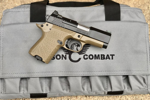 Wilson Combat EDC X9s Non-Lightrail Pistol EDCX-SC-9T, 9mm, 3.25", Fiber Optic, Black/Coyote Tan, 10/15 Rds