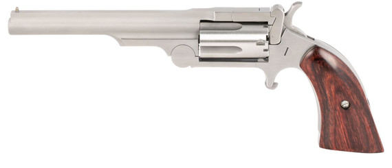 North American Arms 22MCR4 Ranger II 22 LR or 22 WMR Caliber with 4 in Barrel, 5rd Capacity Cylinder, Overall Stainless Steel Finish & Rosewood Boot Grip Includes Cylinder , Revolver