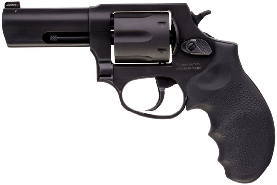 Taurus 285631NS 856 Defender 38 Special +P Caliber with 3 in Barrel, 6rd Capacity Cylinder, Overall Matte Black Finish Stainless Steel, Finger Grooved Black Hogue Rubber Grip & Night Front Sight , Revolver