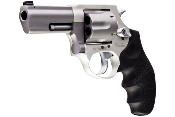 Taurus 285639ULNS 856 Ultra-Lite Defender 38 Special +P Caliber with 3 in Barrel, 6rd Capacity Cylinder, Overall Matte Finish Stainless Steel, Finger Grooved Black Hogue Rubber Grip & Night Front Sight , Revolver