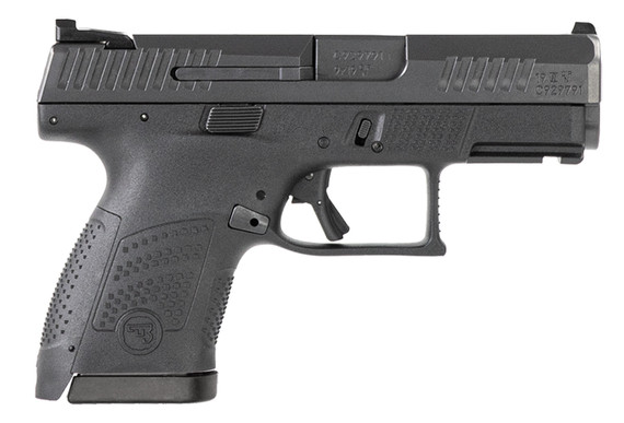 CZ-USA 01560 P-10 S 9mm Luger 10+1 3.50 in Black Nitride Inside Railed Slide, Black Polymer Frame w/Picatinny Rail, Serrated Trigger Guard & Reversible Mag Release. Black Interchangeable Backstrap Grips, Pistol