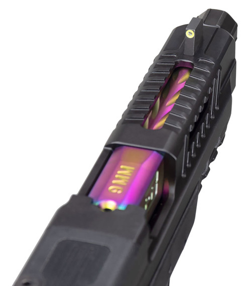 Ed Brown MPF2 Fueled M&P F2 9mm Luger 17+1, 4.25 in Purple Cerakote Match Grade Threaded Barrel, Black Nitride Optic Cut/Serrated Stainless Steel Slide, Black Nitride Polymer Frame w/Picatinny Rail, Black Polymer Grip, Pistol