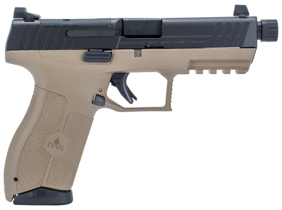 IWI M9ORP17TFD MASADA Tactical 9mm Luger 17+1, 4.60 in Black Button, Rifled/Threaded Steel Barrel, Black Optic Ready/Serrated Steel Slide, FDE Polymer Frame , FDE w/Interchange Backstrap, Trigger Safety, Pistol