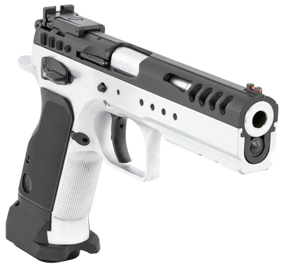 Tanfoglio IFG TFLIMMSTR9 Defiant Limited Master 9mm Luger Caliber with 4.75 in Barrel, 18+1 Capacity, Hard Chrome Finish Picatinny Rail/Beavertail Frame, Serrated/Ported Black Steel Slide & Black Polymer Grip, Pistol