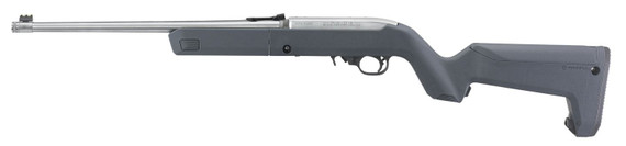 Ruger 31152 10/22 Takedown 22 LR 10+1 16.40 in Barrel, Satin Stainless Steel, Magpul X-22 Backpacker Stealth Gray Stock, Cross-Bolt Manual Safety, Includes 4 BX-1, Magazines, Rifle