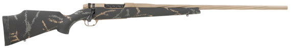 Weatherby MAM05N300WR8B Mark V Accumark LTD 300 Wthby Mag 3+1 26 in Black w|Black w/FDE Sponge Accents Fixed Monte Carlo Stock FDE Cerakote