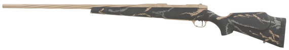 Weatherby MAM05N300WR8B Mark V Accumark LTD 300 Wthby Mag 3+1 26 in Black w|Black w/FDE Sponge Accents Fixed Monte Carlo Stock FDE Cerakote